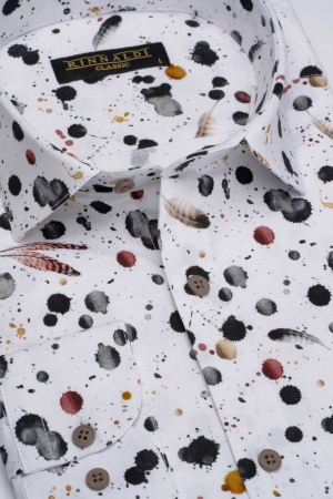 Camasa Rinnaldi Albă Smart Casual Print [2]