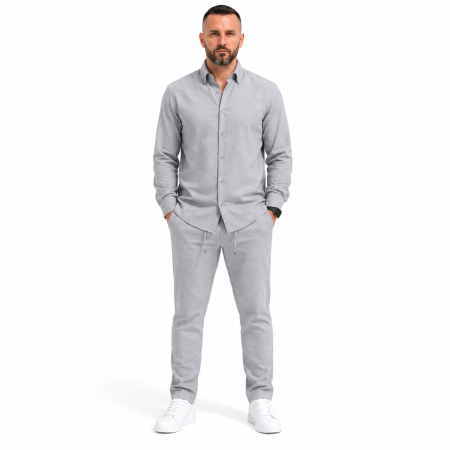 Compleu Smart Casual Gri pentru Bărbați [1]