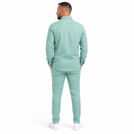 Compleu Smart Casual Verde pentru Bărbați [3]