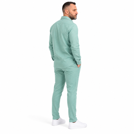 Compleu Smart Casual Verde pentru Bărbați [2]