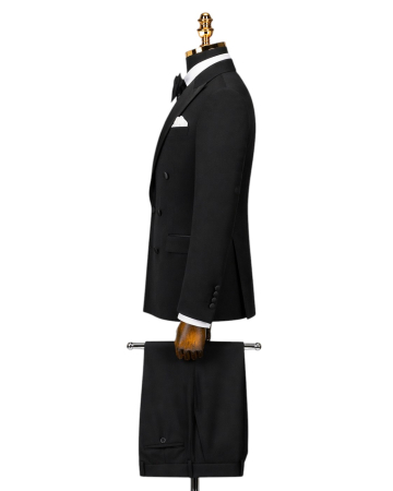 Costum Ceremonie Expresiv Negru Double Breasted [2]