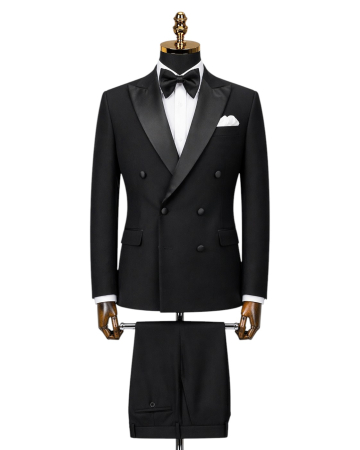 Costume - Costum Ceremonie Expresiv Negru Double Breasted