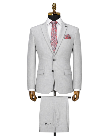 Office - Costum elegant Gri Office slim fit pentru bărbați