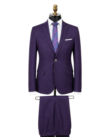 Office - Costum elegant mov slim fit pentru bărbați