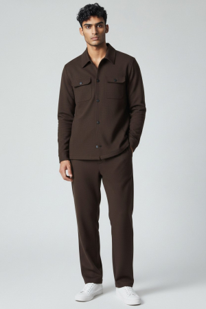 Noutăți - Costum Smart Casual Maro