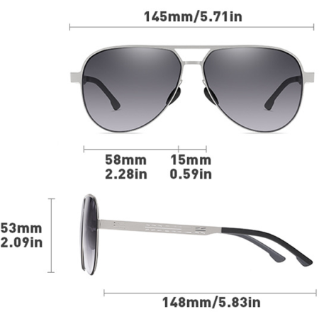 Ochelari de Soare Seth silver/gradient gray [1]