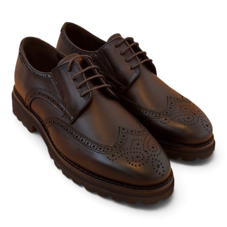 Pantofi - Pantofi Bărbați Brogue Classic din Piele Maro