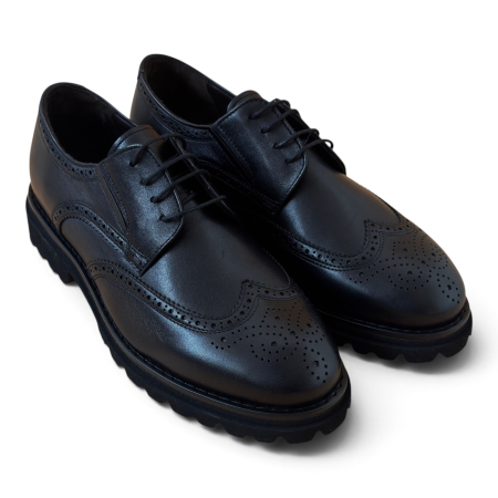 Pantofi - Pantofi Bărbați Brogue Classic din Piele Neagră