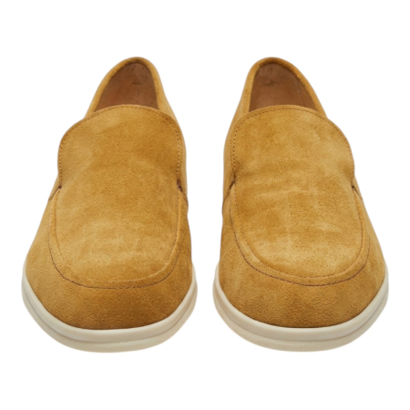 Sneakers - Pantofi casual bărbați din piele întoarsă naturală – Loafers premium bej
