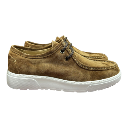 Pantofi smart casual maro deschis din piele întoarsă pentru bărbați [1]