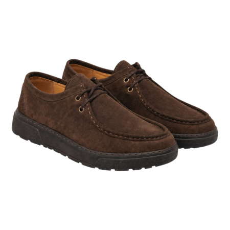 Pantofi smart casual maro din piele întoarsă pentru bărbați [2]
