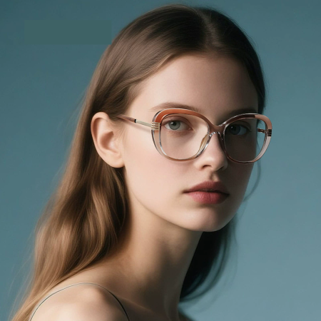 Rame de Ochelari Dama Iriss beige transparent/gold protectie PC [2]