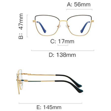 Rame de Ochelari Dama Lulu blue/argintiu protectie PC [2]