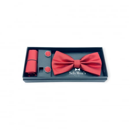 Set Papioane - Set papion Rosu Gentleman’s Choice