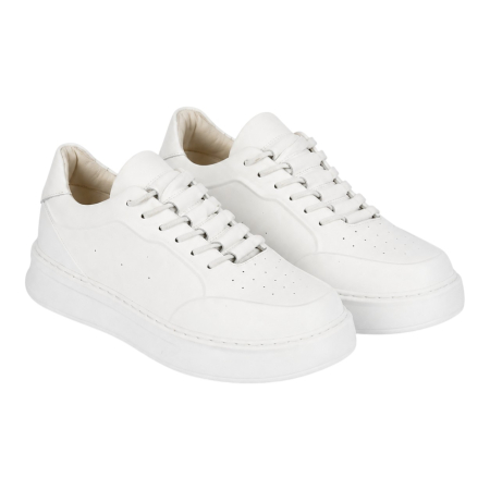 Sneakers alb premium pentru bărbați cu talpă albă [3]