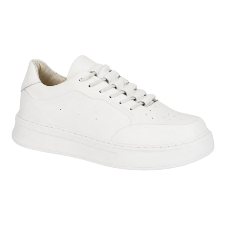 Sneakers alb premium pentru bărbați cu talpă albă [2]