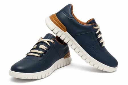 Sneakers Bărbați Bleumarin din Piele Naturală – Model Smart Casual Premium [2]