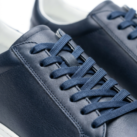 Sneakers Business Casual Bărbați din Piele Netedă - Bleumarin [1]