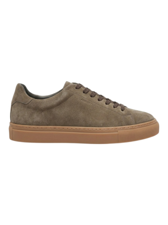 Sneakers Bărbați Minimalist Low-Top din Piele Întoarsă - Taupe Suede [2]