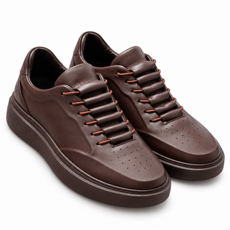 Sneakers - Sneakers Bărbați Urban Loop Brown din Piele Naturală Maro