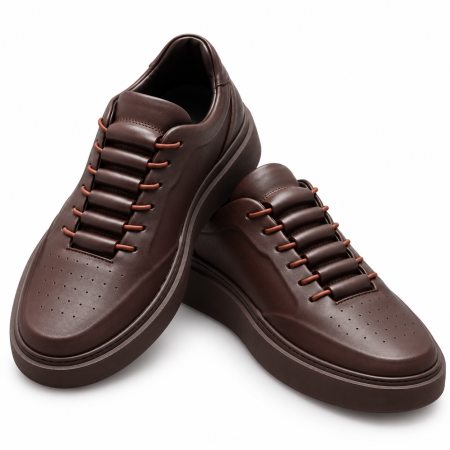 Sneakers Bărbați Urban Loop Brown din Piele Naturală Maro [2]