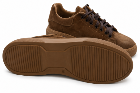 Sneakers Barbati Urban Suede Olive Piele Intoarsa Marone [3]