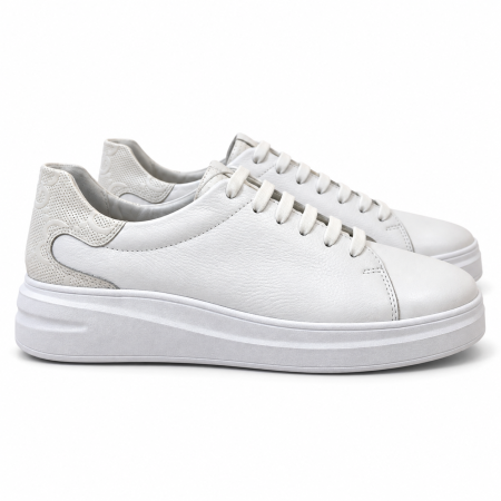 Sneakers Bărbați Urban White din Piele Albă [2]