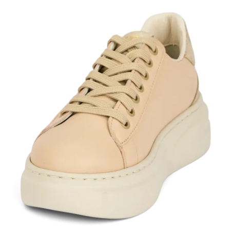 Sneakers Damă Bej Nude Delicate din Piele Naturală – Fabricați în România [3]