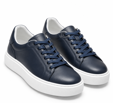 Sneakers Business Casual Bărbați din Piele Netedă - Bleumarin