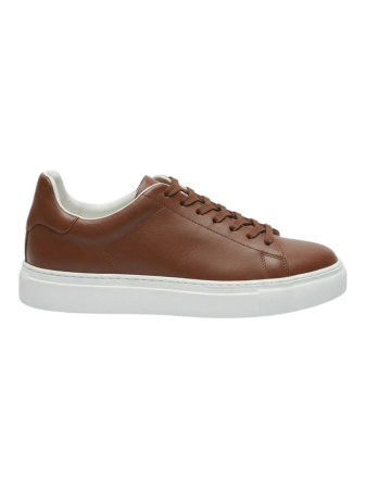 Sneakers Business Casual Bărbați din Piele Netedă - Maro Cognac [1]