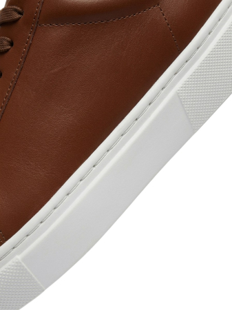 Sneakers Business Casual Bărbați din Piele Netedă - Maro Cognac [4]
