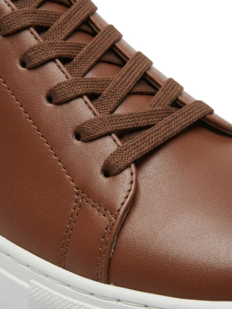 Sneakers Business Casual Bărbați din Piele Netedă - Maro Cognac [3]