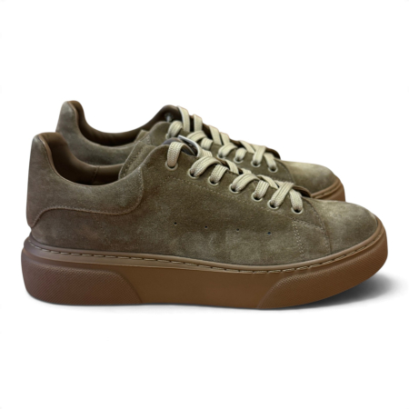 Sneakers Barbati Urban Suede Olive Piele Intoarsa Kaki [1]