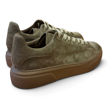 Sneakers Barbati Urban Suede Olive Piele Intoarsa Kaki [2]