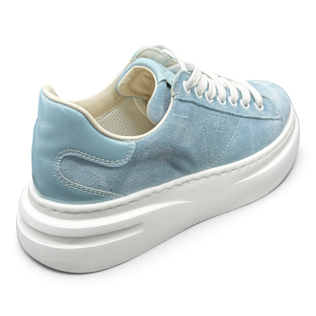 Sneakers Damă din Piele Întoarsă Sky Bleu [6]