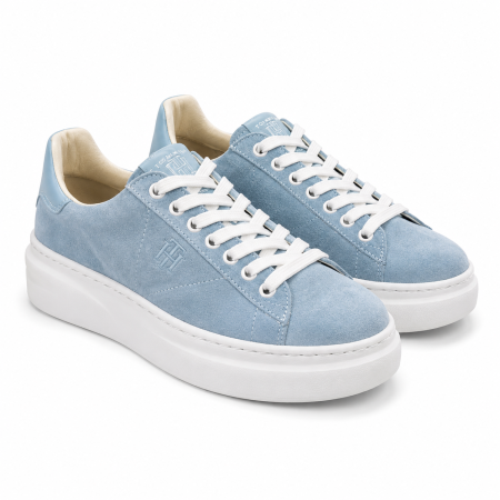 Noutăți - Sneakers Damă din Piele Întoarsă Sky Bleu