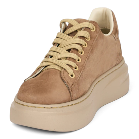 Sneakers Damă Sky Pink Nude din Piele Naturală Întoarsă [3]