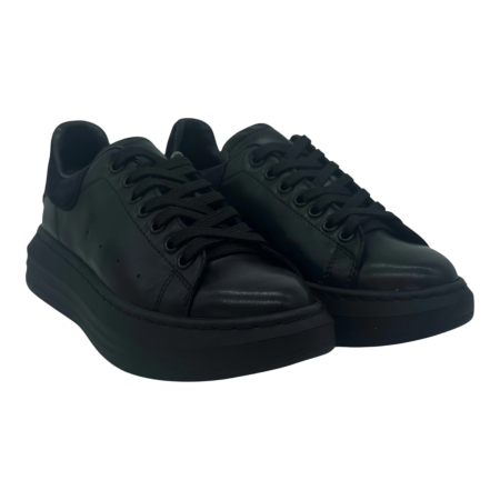 Noutăți - Sneakers Damă Urban Line Negru din Piele Naturală – Fabricați în România