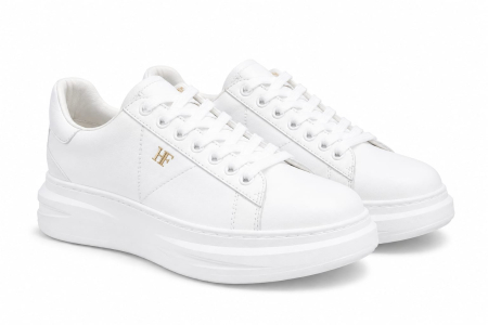 Sneakers damă - Sneakers Damă Élite Alb din Piele Naturală – Fabricați în România
