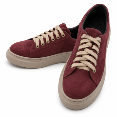 Sneakers Damă Siena Burgundy din Piele Întoarsă [1]