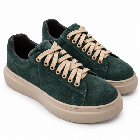 Sneakers damă - Sneakers Damă Siena Forest din Piele Întoarsă