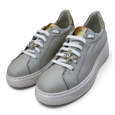Sneakers Damă Sofia Gri din Piele Naturală – Fabricați în România [2]
