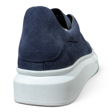 Sneakers Khalifa Bărbați Piele Întoarsă Bleumarin talpă albă [5]