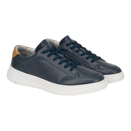 Sneakers navy premium pentru bărbați cu talpă albă [1]
