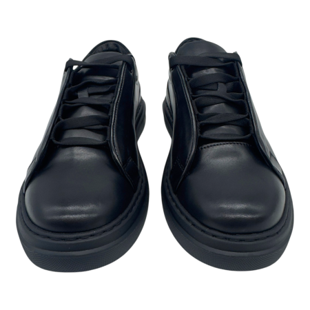 Sneakers - Sneakers Negru barbati din piele naturala