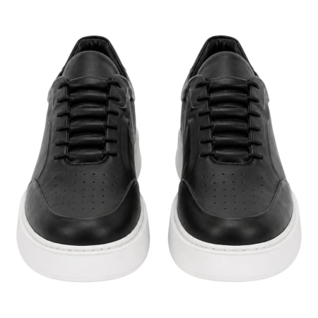 Sneakers - Sneakers Negru premium pentru bărbați cu talpă albă