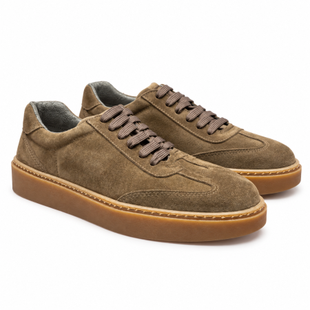 Sneakers - Sneakers Riviera Suede -Brown Sand