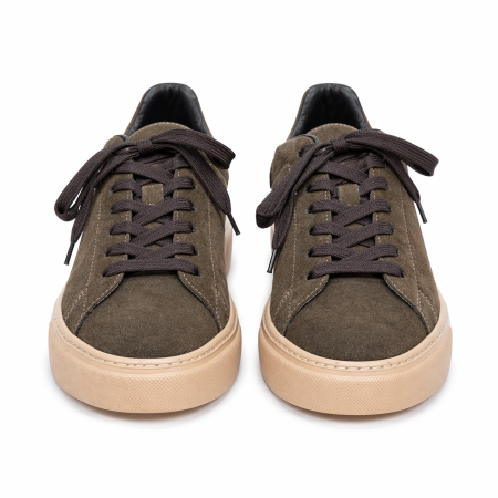 Sneakers - Sneakers Urban Bărbați Piele Întoarsă Maro - Gum Sole Edition