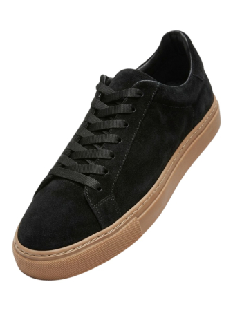 Sneakers Urban Bărbați Piele Întoarsă Neagră - Gum Sole Edition [2]