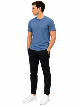 Tricouri - Tricou Barbati Albastru Texturat
